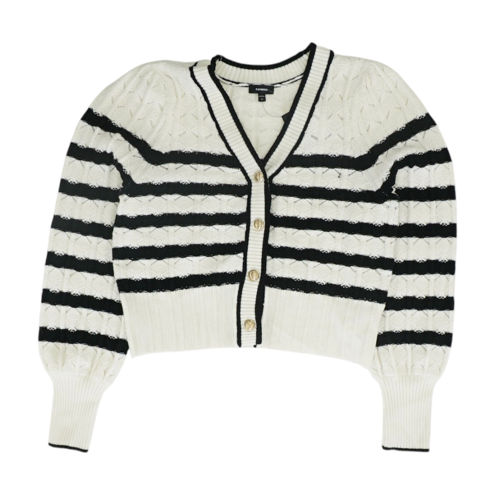 White Striped Cardigan