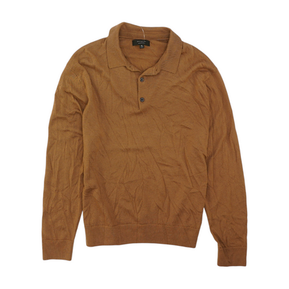 Tan Solid 1/4 Zip Pullover