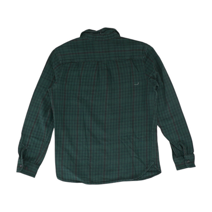 Green Check Flannel Button Down