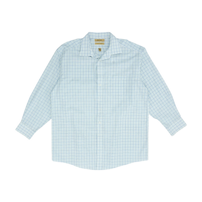 White Check Long Sleeve Button Down