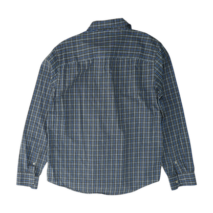 Blue Plaid Long Sleeve Button Down