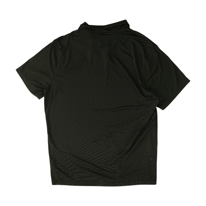 Gray Striped Short Sleeve Polo