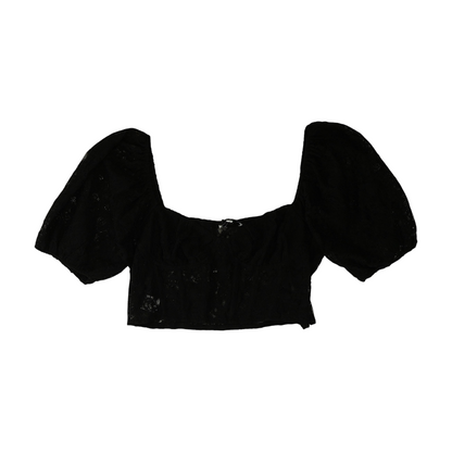 Black Cropped Blouse
