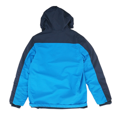 Blue Color Block Coat