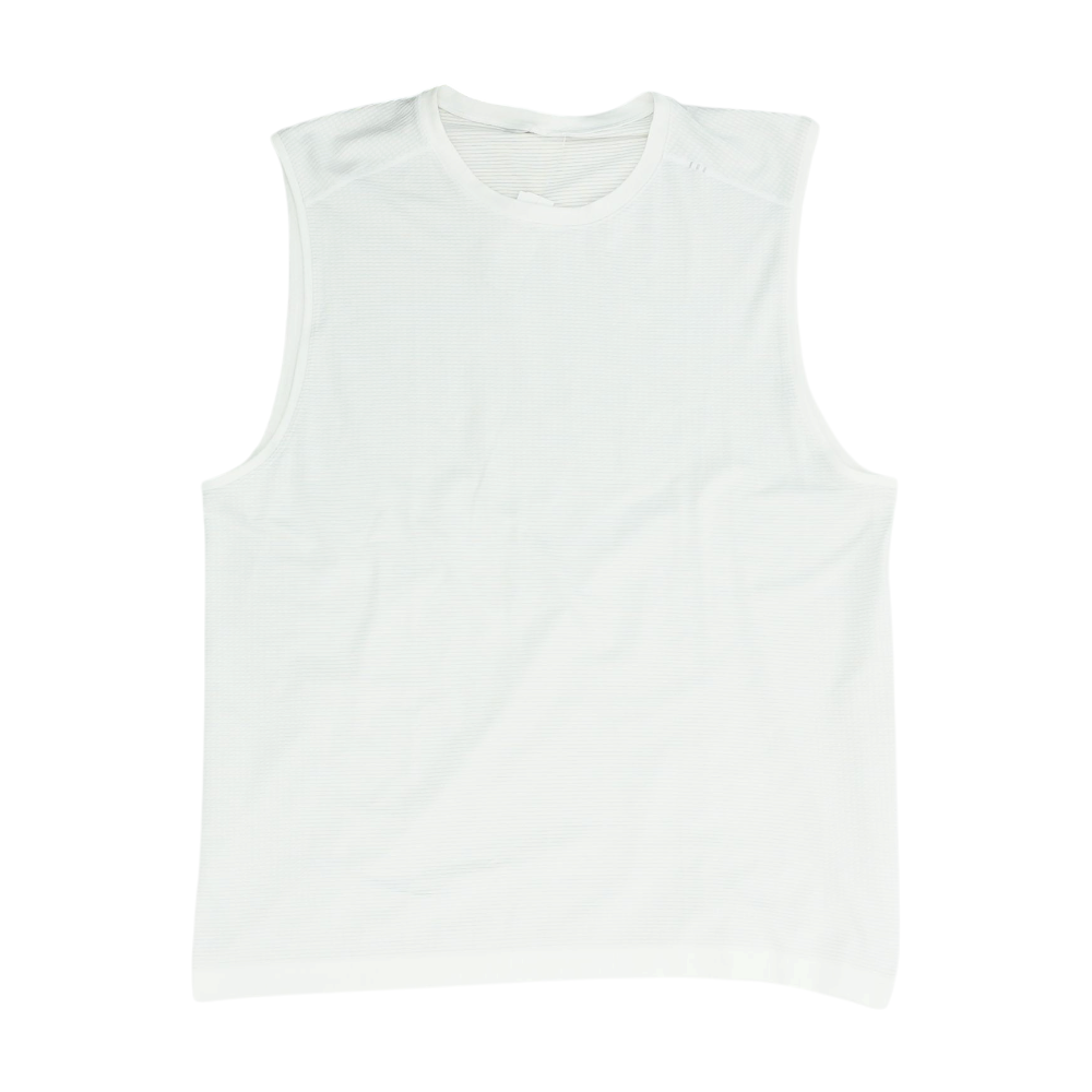 White Solid Active Tank