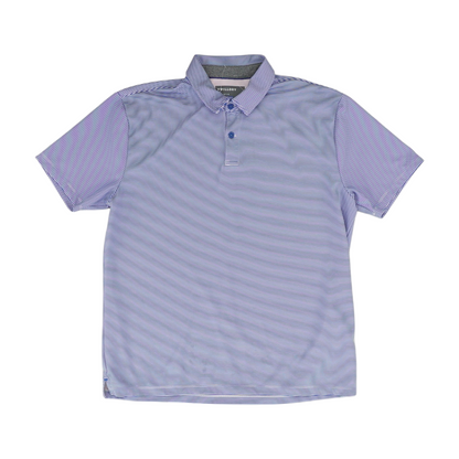 Blue Striped Short Sleeve Polo