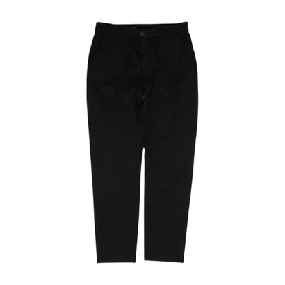Black Solid Chino Pants