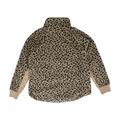 Brown Animal Print Fleece Pullover