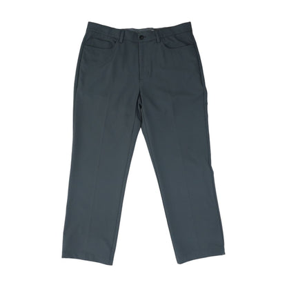 Gray Solid Dress Pants