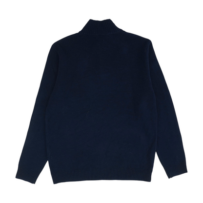 Navy Solid 1/4 Zip Pullover