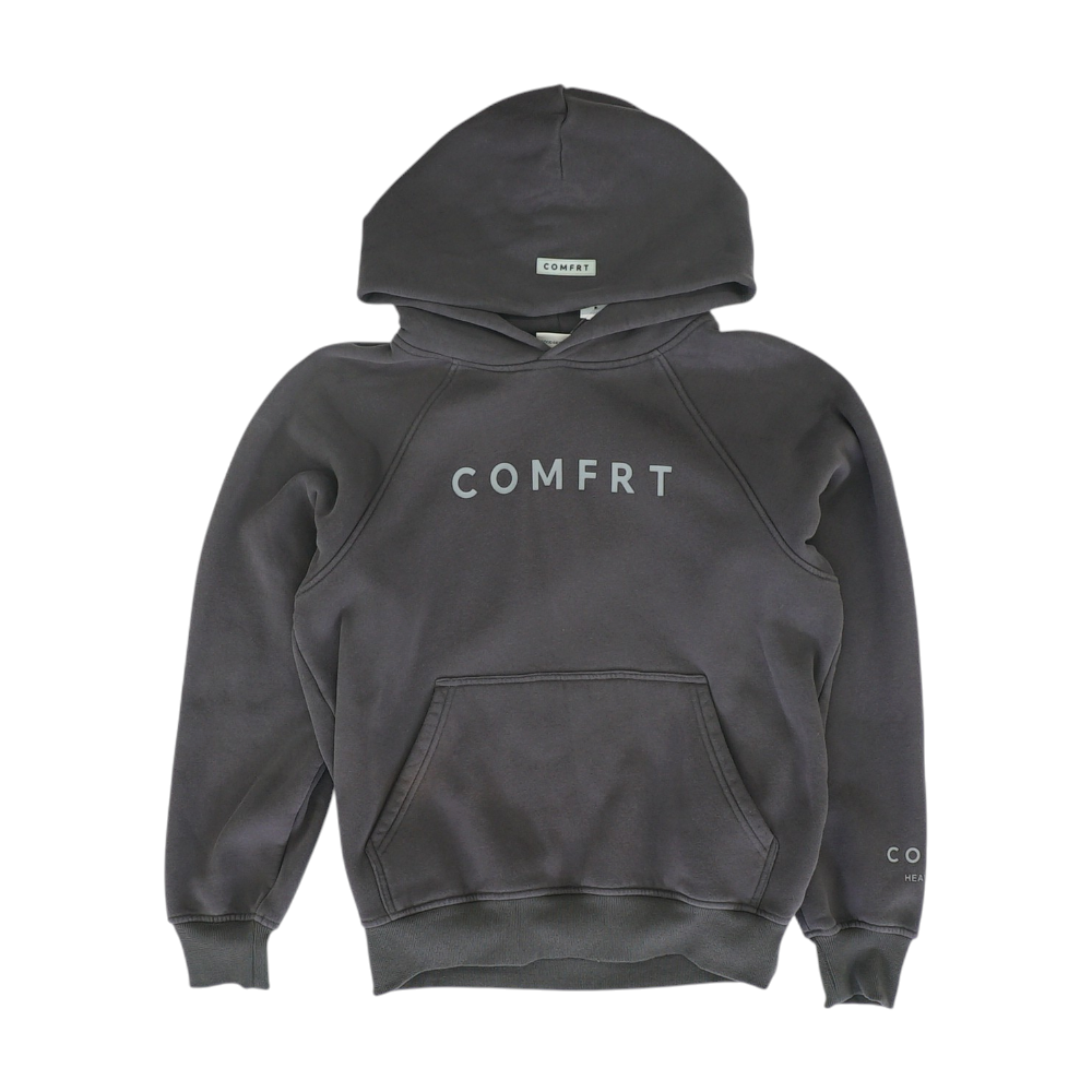 Charcoal Solid Hoodie Pullover