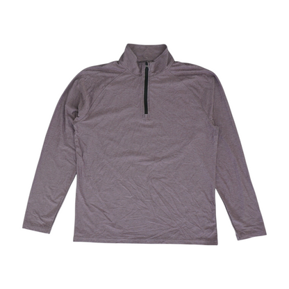 Mauve Solid 1/4 Zip Pullover