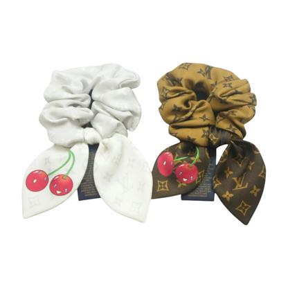 Multi LV x TM Monogram Cerise Set of Scrunchies