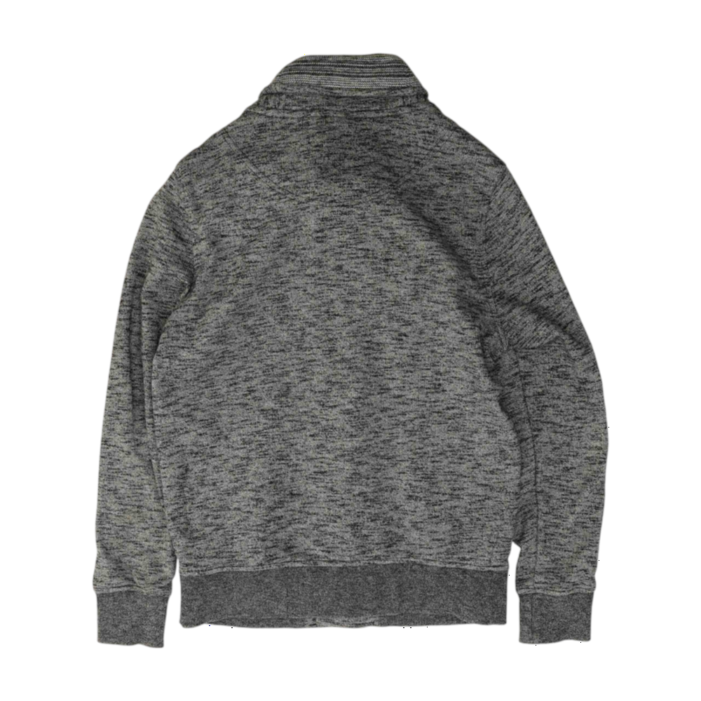 Gray Solid Cardigan Sweater