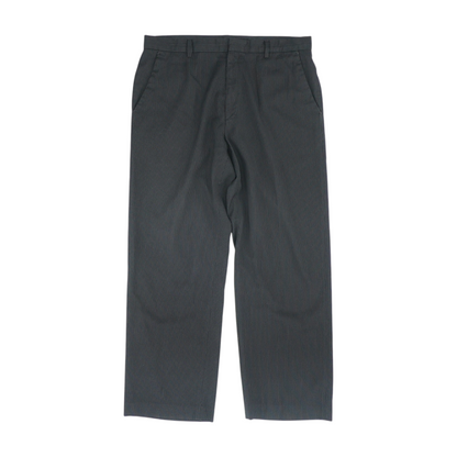 Black Striped Regular Pants