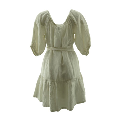 Ivory Solid Mini Dress