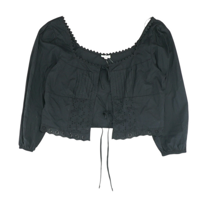 Black Cropped Cardigan