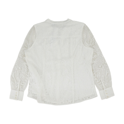 White Print Button Down