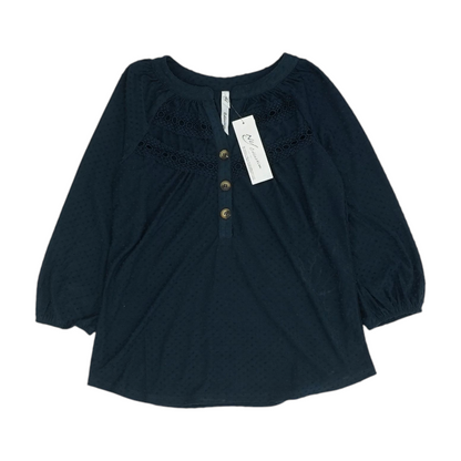 Navy Petite Blouse