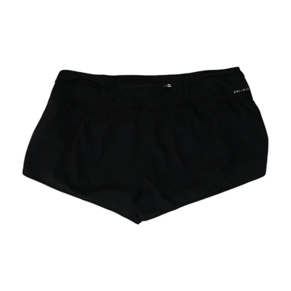 Black Solid Active Shorts