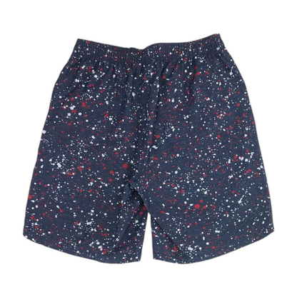 Navy Print Active Shorts