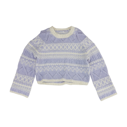 Lavender Print Pullover Sweater