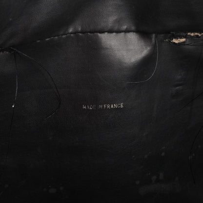 Black & White Vintage Quilted Leather Duffle Bag