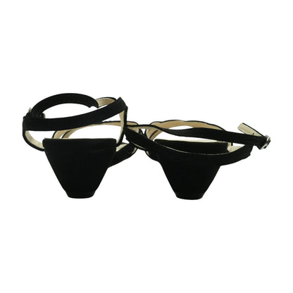 Black Wedged Sandals