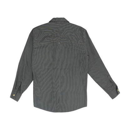 Black Striped Long Sleeve Button Down