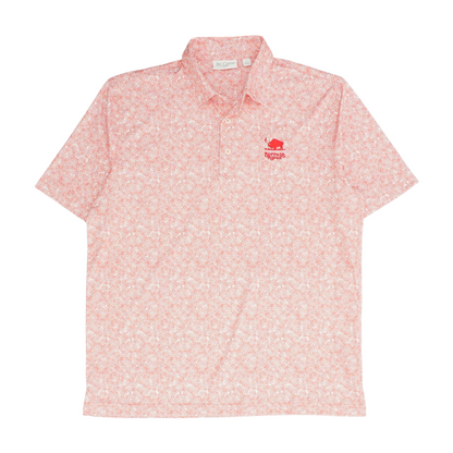 Big Cedar Golf Buffalo Ridge White Print Short Sleeve Polo – Image 1