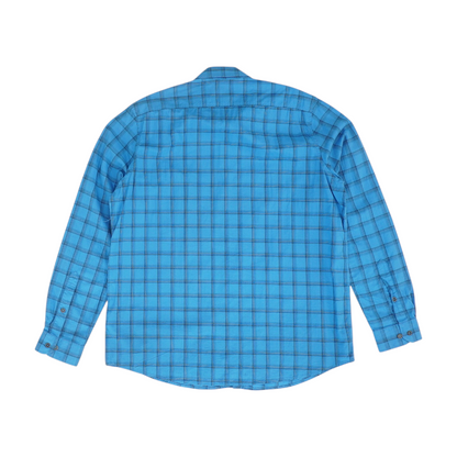 Blue Plaid Long Sleeve Button Down
