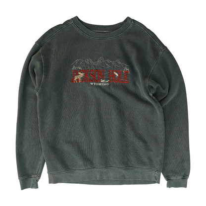 Green Solid Sweatshirt Pullover
