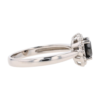 1 ctw Sterling Silver Black Diamond Fashion Ring