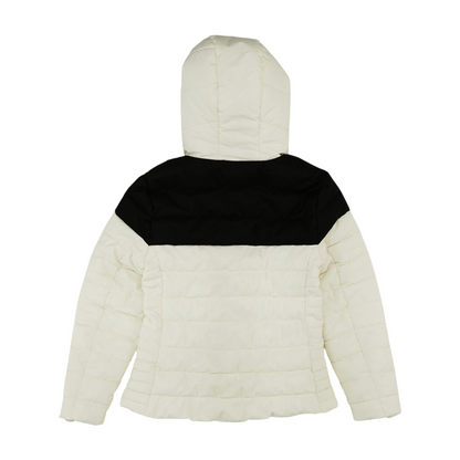 White Color Block Jacket