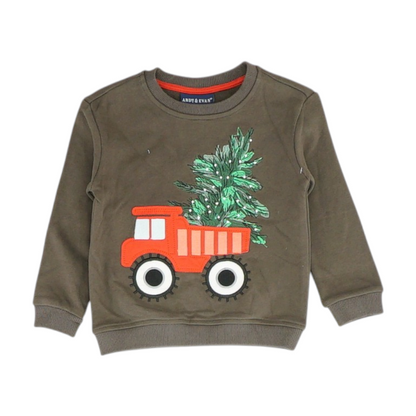Brown Graphic Sweatshirt Pullover