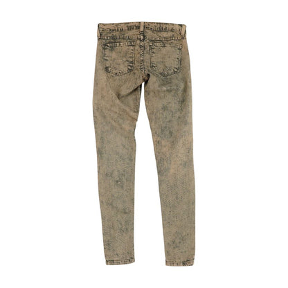 Brown Solid Skinny Leg Jeans