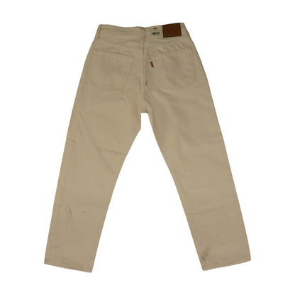 501 Ivory Straight Jeans