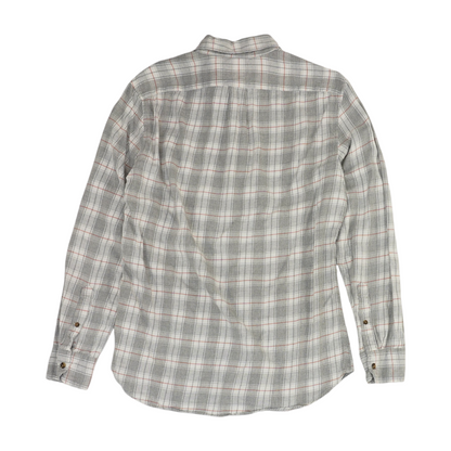 Gray Plaid Long Sleeve Button Down
