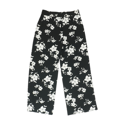 Black Floral Regular Pants