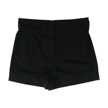 Black Solid Chino Shorts