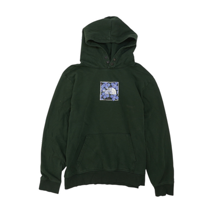 Green Solid Hoodie Pullover
