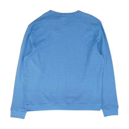 Blue Solid Sweatshirt Pullover