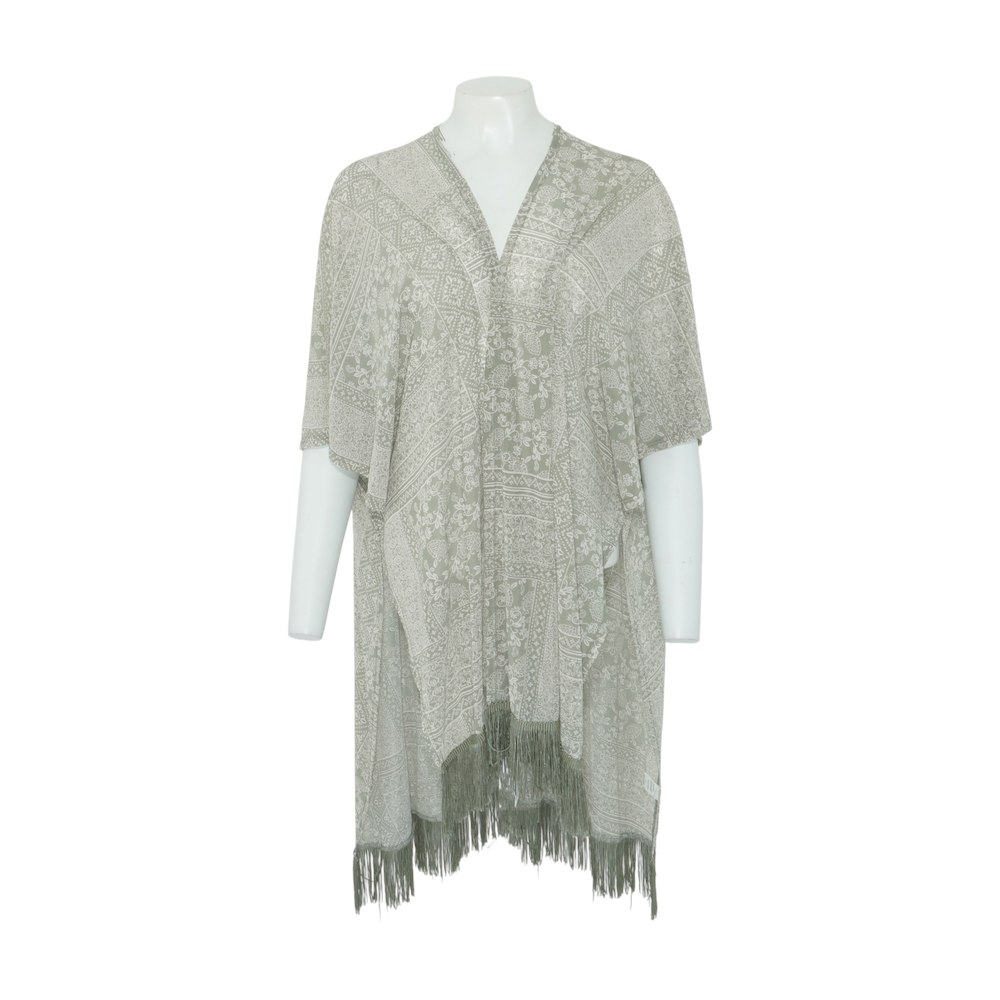 Green Graphic Cardigan