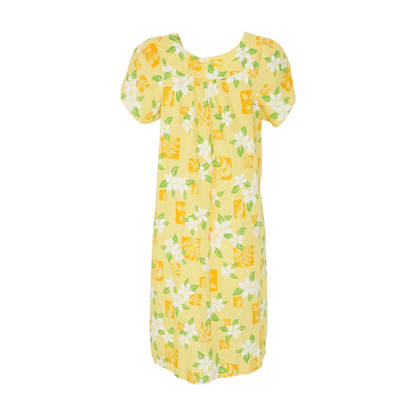 Yellow Tropical Midi Dress