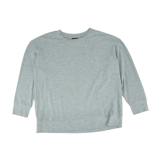 Gray Solid Sweatshirt Pullover