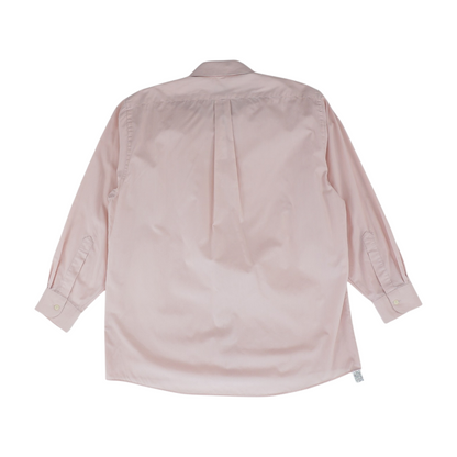 Pink Solid Long Sleeve Button Down