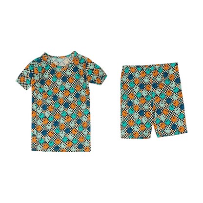 Multi Check Short Sleeve Set