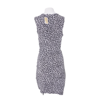 White Animal Print Midi Dress
