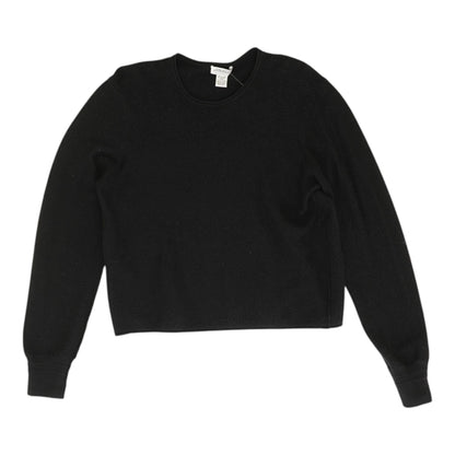 Black Solid Crewneck Sweater