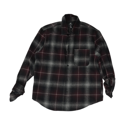 Black Plaid Flannel Button Down
